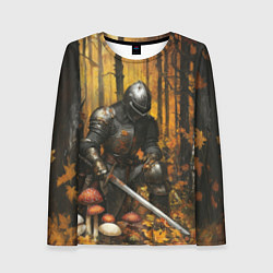 Лонгслив женский Воин в осеннем лесу, цвет: 3D-принт