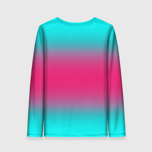 Женский лонгслив Градиент текстура неон / 3D-принт – фото 2