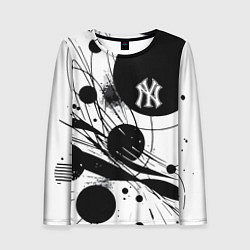 Женский лонгслив New York Yankees baseball team - abstraction