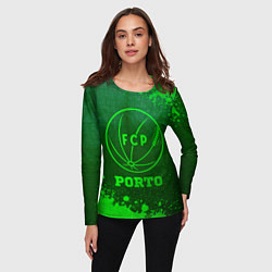 Лонгслив женский Porto - green gradient, цвет: 3D-принт — фото 2