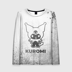 Женский лонгслив Kuromi - white gradient