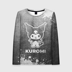 Женский лонгслив Kuromi - grey gradient