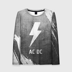 Женский лонгслив AC DC - grey gradient