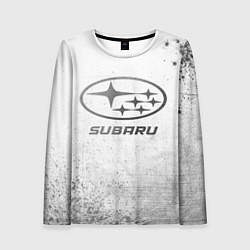 Женский лонгслив Subaru - white gradient