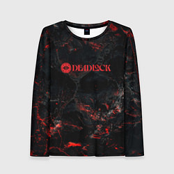 Лонгслив женский Deadlock logo red texture, цвет: 3D-принт