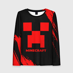 Женский лонгслив Minecraft - red gradient