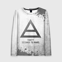 Женский лонгслив Thirty Seconds to Mars - white gradient