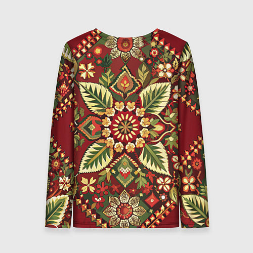 Женский лонгслив Стиль советского ковра узоры и орнамент / 3D-принт – фото 2