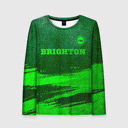 Женский лонгслив Brighton - green gradient посередине