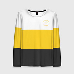 Женский лонгслив Мы русские с нами Бог НИКА желтая патриоты