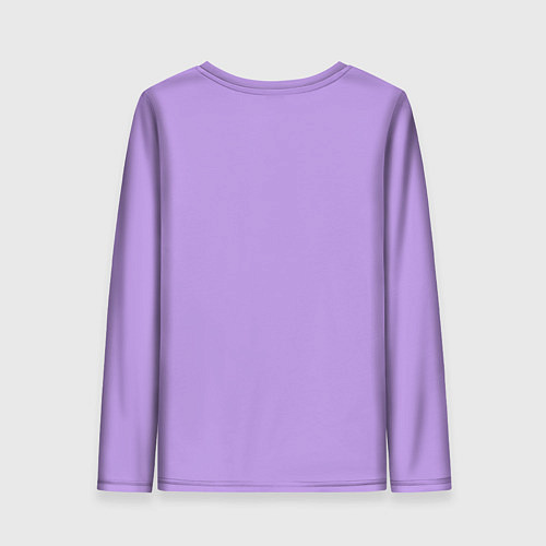 Женский лонгслив Эмоция страха - сиреневый / 3D-принт – фото 2