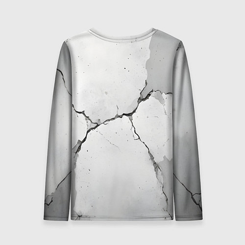 Женский лонгслив Растрескавшийся бетон / 3D-принт – фото 2