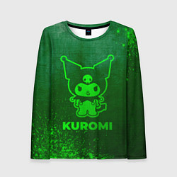 Женский лонгслив Kuromi - green gradient