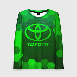 Женский лонгслив Toyota - green gradient