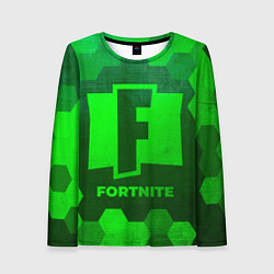 Женский лонгслив Fortnite - green gradient