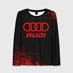 Женский лонгслив Audi - red gradient