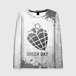 Женский лонгслив Green Day - white gradient