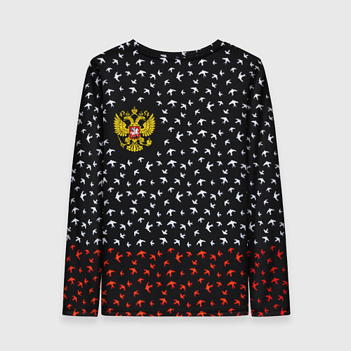 Женский лонгслив Герб РФ и ссср ласточки / 3D-принт – фото 2