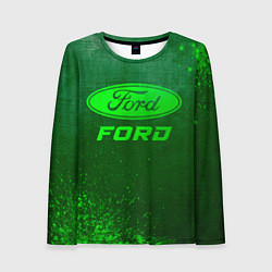 Женский лонгслив Ford - green gradient