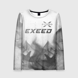 Женский лонгслив Exeed - white gradient посередине