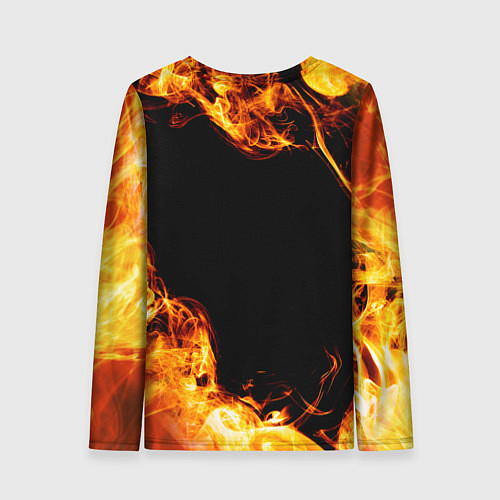 Женский лонгслив Король и Шут и пылающий огонь / 3D-принт – фото 2