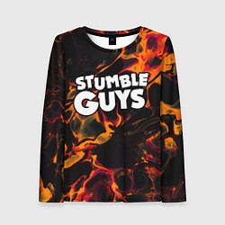 Женский лонгслив Stumble Guys red lava