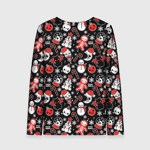 Женский лонгслив Кавайные чудаки на Рождество / 3D-принт – фото 2
