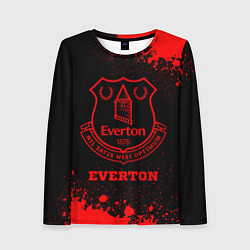 Женский лонгслив Everton - red gradient