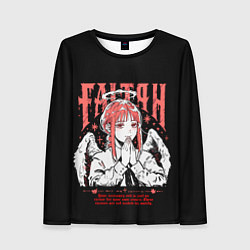 Женский лонгслив Макима ангел - Человек бензопила