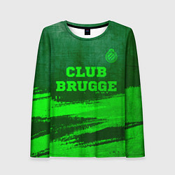 Женский лонгслив Club Brugge - green gradient посередине