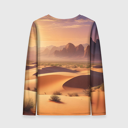 Женский лонгслив Закат в жаркой пустыне / 3D-принт – фото 2