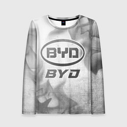 Женский лонгслив BYD - white gradient