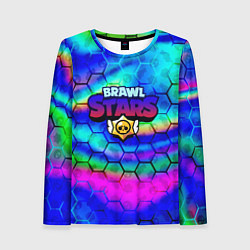 Женский лонгслив Brawl stars neon gradient