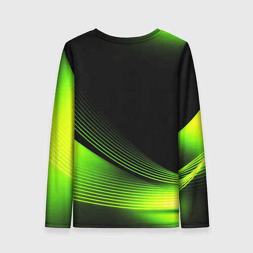 Женский лонгслив Doom абстракция кислотная / 3D-принт – фото 2