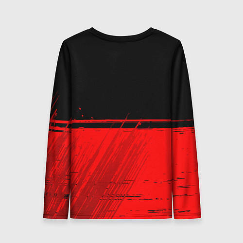 Женский лонгслив Demon Slayer - red gradient посередине / 3D-принт – фото 2