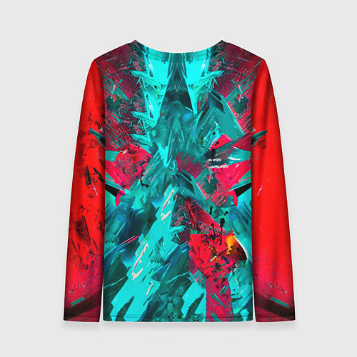 Женский лонгслив Электрогитара в красках / 3D-принт – фото 2