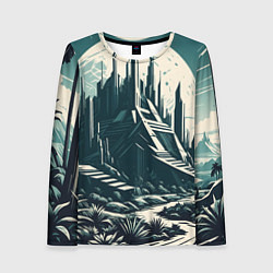 Лонгслив женский Фантастика город, цвет: 3D-принт