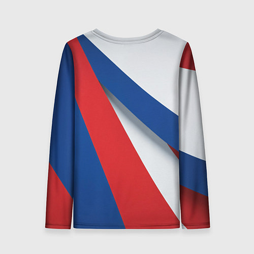 Женский лонгслив Цвета флага России и герб / 3D-принт – фото 2