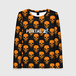 Женский лонгслив Portal skull pattern