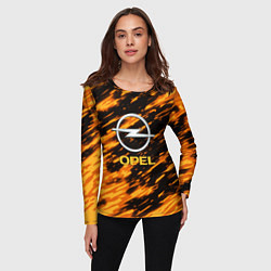 Лонгслив женский Opel штрихи огненные, цвет: 3D-принт — фото 2