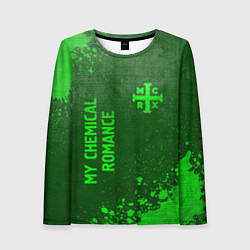 Лонгслив женский My Chemical Romance - green gradient вертикально, цвет: 3D-принт