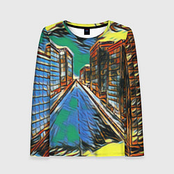 Женский лонгслив Улица проспект городской