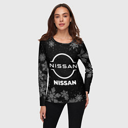 Лонгслив женский Снежный Nissan, цвет: 3D-принт — фото 2