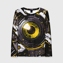 Лонгслив женский Жёлтая сфера киберпанк, цвет: 3D-принт
