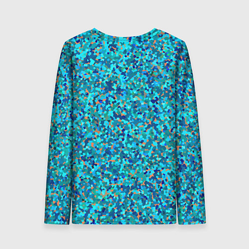 Женский лонгслив Сине-голубой пуантилизм / 3D-принт – фото 2