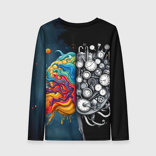 Женский лонгслив Креативный мозг / 3D-принт – фото 2