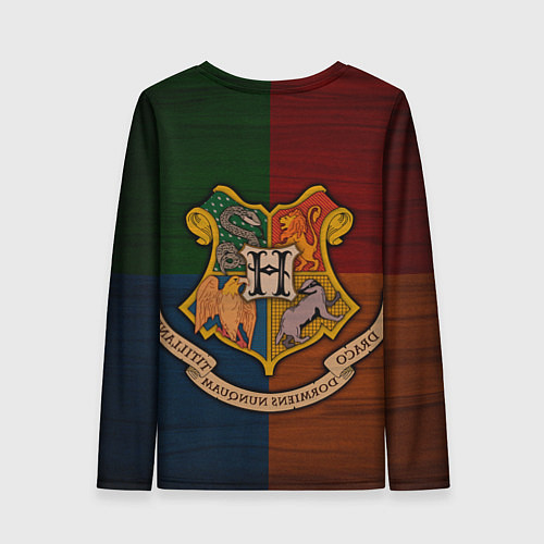 Женский лонгслив Hogwarts emblem / 3D-принт – фото 2