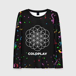 Женский лонгслив Coldplay конфети