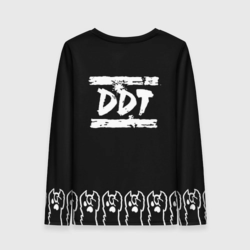 Женский лонгслив ДДТ: рок кот / 3D-принт – фото 2
