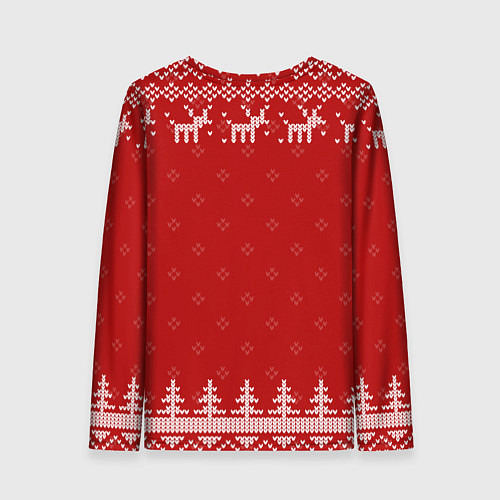 Женский лонгслив Новогодний Tottenham с оленями / 3D-принт – фото 2